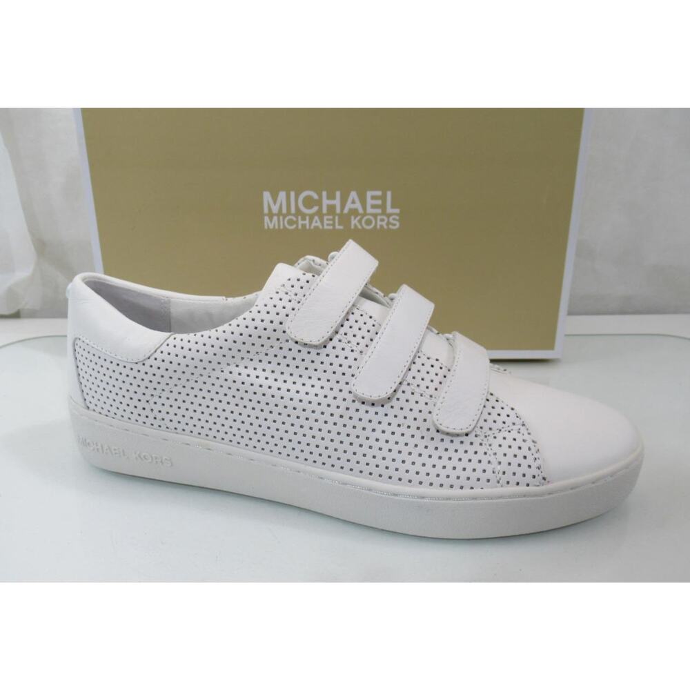 Michael Kors Size 9.5 Craig Low Top Fashion Sneakers MK Logo Optic White